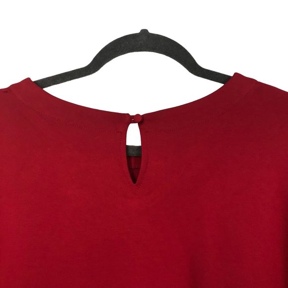 NWT J.Jill Pointe XLT True Red Dress, Simple, Minimalist, Holiday, Christmas - Picture 7 of 8